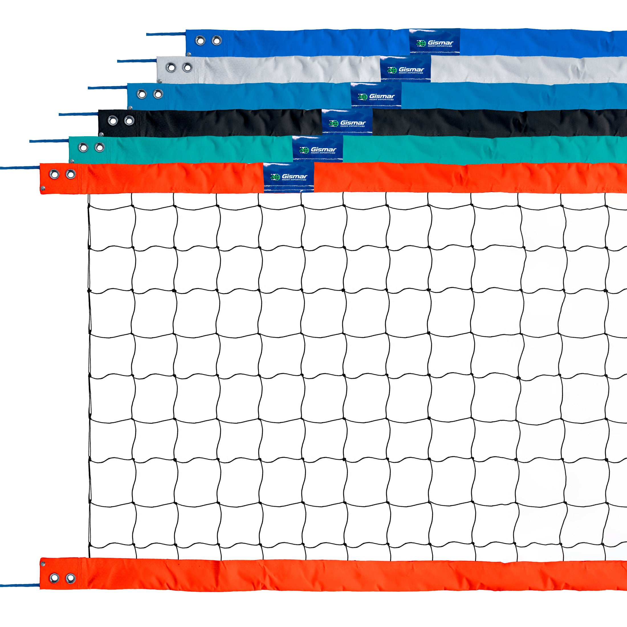 Rede Vôlei de Praia Oficial com Duas Faixas - Gismar Redes