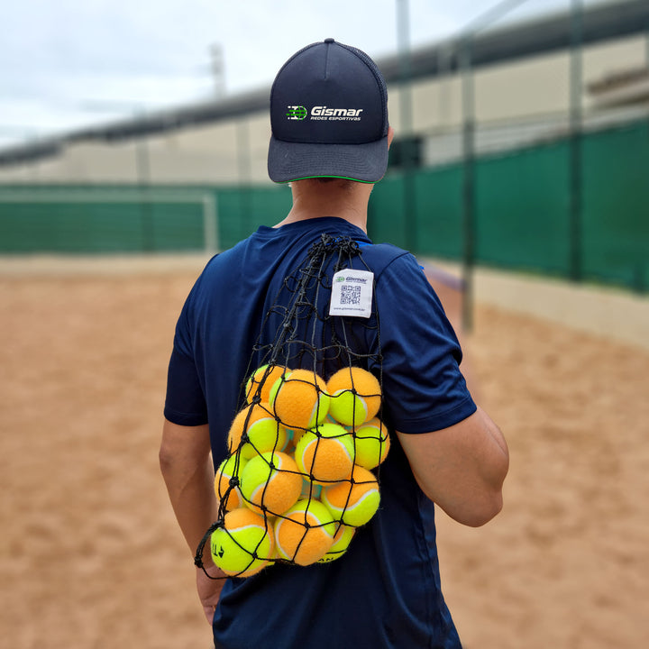 Saco Para até 20 Bolas de Beach Tennis ou Tênis, Porta Bolas - Gismar Redes