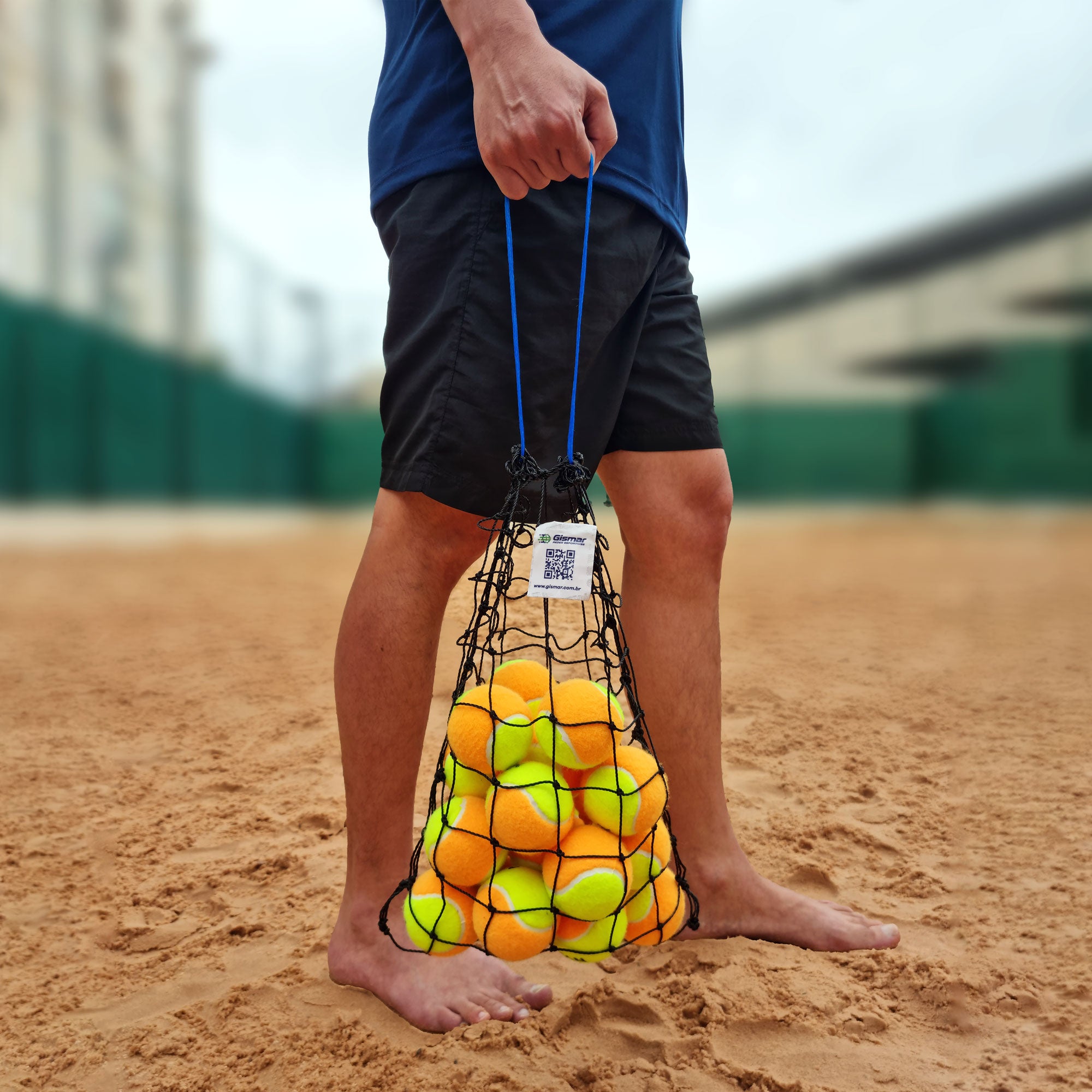 Saco Para até 20 Bolas de Beach Tennis ou Tênis, Porta Bolas - Gismar Redes